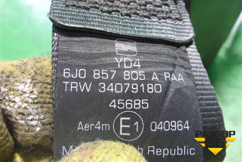 Ремень безопасности задний правый (6J0857805A) для Seat Ibiza с 2008-2017г