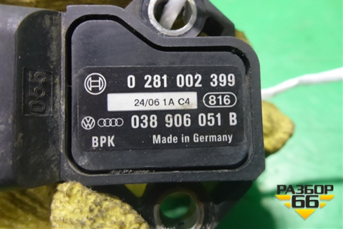 Датчик абсолютного давления ( 2.0л BDJ TDI) (038906051B) для Volkswagen Caddy с 2004-2016г