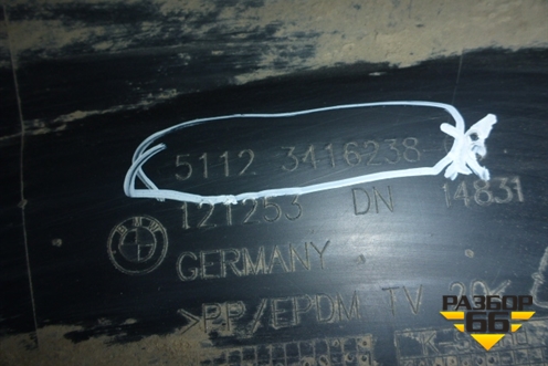 Накладка заднего бампера правая (после 2008г) (51123416238) для BMW X3 E83 с 2004-2010г