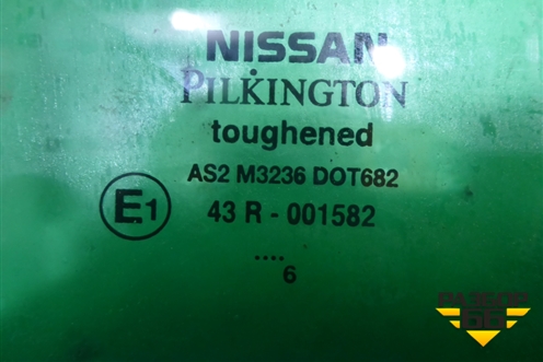 Стекло двери задней правой (хетчбэк 2006г) для Nissan Almera N16 с 2000-2006г