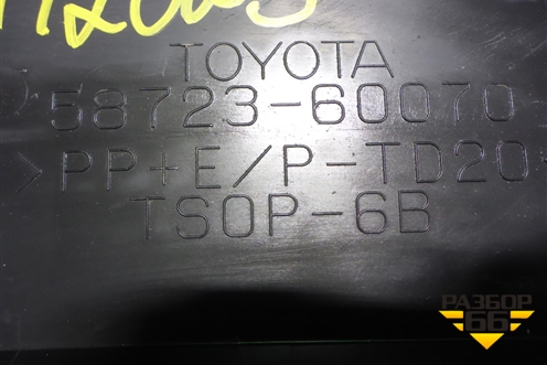 Пыльник заднего бампера правый (5872360070) для Toyota Land Cruiser (200) с 2008г