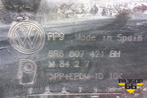 Бампер задний (6R6807421BH) для Volkswagen Polo (хетчбэк) с 2009г