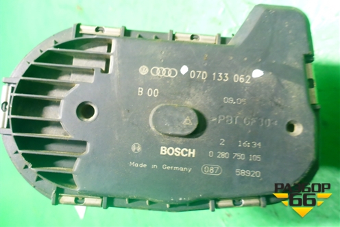 Заслонка дроссельная электрическая (6.0л BJN) (07D133062) для Volkswagen Touareg c 2002-2010г