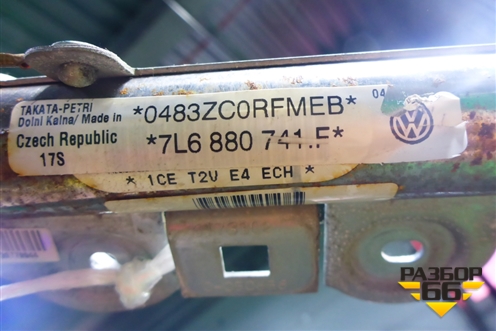 Подушка безопасности боковая шторка левая (7L6880741F) для Volkswagen Touareg c 2002-2010г