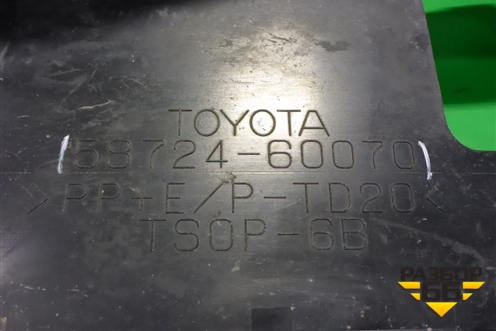 Пыльник заднего бампера левый (5872460010) для Toyota Land Cruiser (200) с 2008г