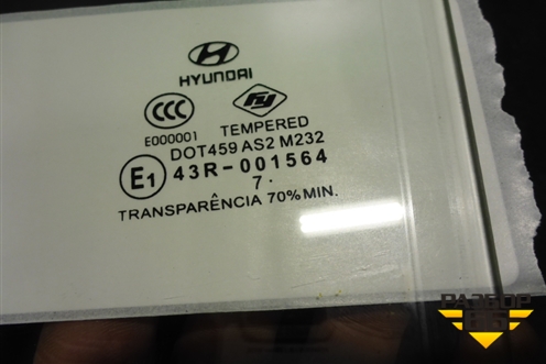 Стекло двери задней левой для Hyundai Aсcent с 2000г