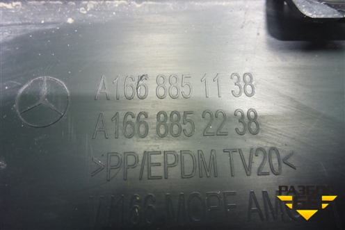 Юбка заднего бампера (AMG) (A1668851138) для Mercedes Benz GLE-Klass W166 с 2015г