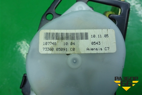 Ремень безопасности задний левый (7336005091) для Toyota Avensis с 2003-2009г