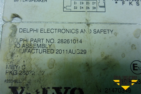 Магнитола (28261014) для Volvo TRUCK FM с 2001-2013г (ФМ)