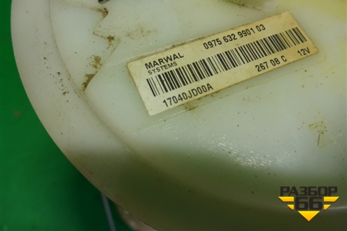 Насос топливный электрический (17040JD00A) для Nissan Qashqai (J10E) с 2006-2013г