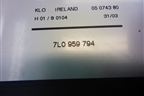 Моторчик стеклоподъёмника задний правый (7L0959794) для Volkswagen Touareg c 2002-2010г