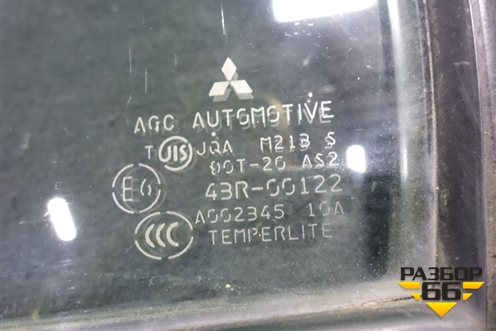 Стекло двери задней левой форточка (седан) для Mitsubishi Lancer-9  с 2003-2008г