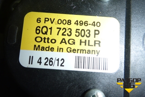 Педаль газа электронная (6Q1723503P) для Volkswagen Polo (седан) с 2010г