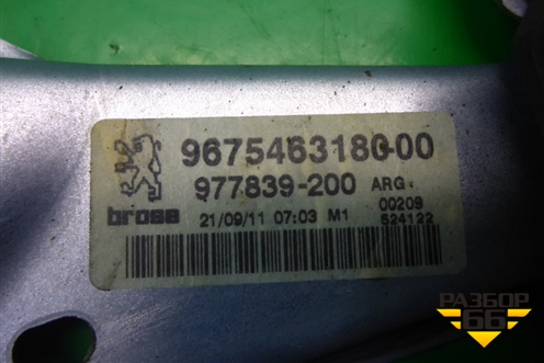 Стеклоподъёмник электрический задний левый (9675463180) для Peugeot 308 с 2007-2014г