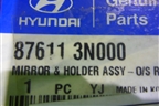 Стекло зеркала левого (876113N000) для Hyundai Equus с 2010г