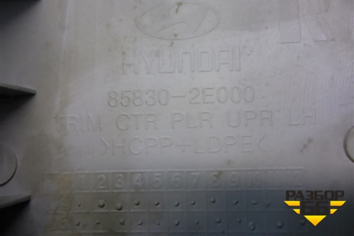Обшивка стойки центральная верхняя левая (858302E000) для Hyundai Tucson с 2004-2010г