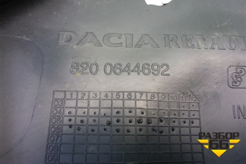 Решетка стеклоочистителей левая (8200644692) для Renault Logan с 2004-2015г