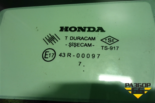 Стекло двери задней левой для Honda Civic 4D с 2006-2012г
