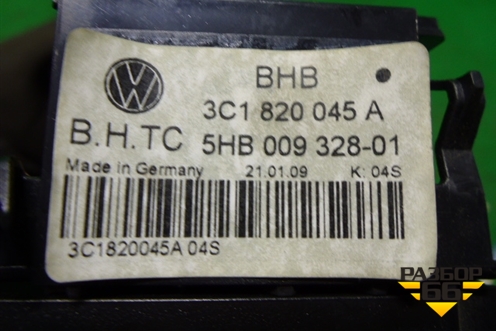 Модуль управления отопителем (с кондиционером) (3C1820045A) для Volkswagen Passat (B6) с 2005-2010г