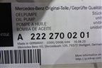 Насос масляный КПП (дополнительный) (A2222700201) для Mercedes Benz C-Klass W205 с 2014г