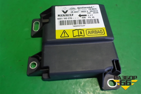 Блок управления AIR BAG (8201163278) для Renault Sandero с 2009-2014г