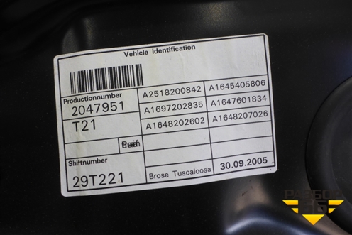 Стеклоподъёмник электрический передний правый (A1645405806) для Mercedes Benz ML-Klass W164 c 2005-2011г