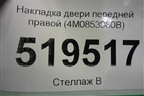 Накладка двери передней правой (4M0853960B) для Audi Q7 c 2015г
