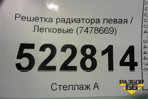 Решетка радиатора левая (7478669) для BMW X3 G01 с 2017г