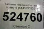 Пыльник переднего крыла правого (51487352221) для BMW 5-серия G30 с 2017г