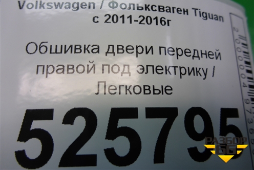 Обшивка двери задней левой под электрику (5N0867211) для Volkswagen Tiguan с 2011-2016г