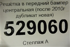 Решетка в передний бампер центральная (после 2010г дубликат новая) для Skoda Fabia с 2007-2014г