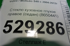Стекло глухое правое (седан) (8650441) для Volvo S40 с 2004-2012г