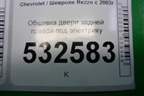 Обшивка двери задней правой под электрику (96259054) для Chevrolet Rezzo с 2003г