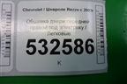 Обшивка двери передней правой под электрику для Chevrolet Rezzo с 2003г