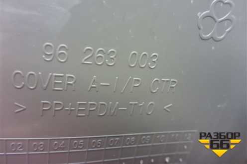 Накладка на торпедо (центральная нижняя) (96263003) для Chevrolet Rezzo с 2003г
