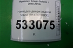 Накладка двери задней левой (кожух замка) (814761R000) для Hyundai Solaris с 2010-2016г