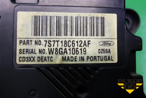 Модуль управления климатической установкой (7S7T18C612AF) для Ford S-MAX с 2006-2015г