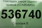 Накладка двери задней правой (57A854950) для Skoda Karoq с 2017г