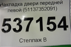 Накладка двери передней левой (51137352091) для BMW X1 F48 с 2014г