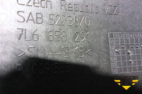 Накладка на щиток приборов (7L6858291) для Volkswagen Touareg c 2002-2010г