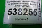 Фара противотуманная левая (не для линзованной фары) (92207M0000) для Hyundai Creta с 2016г