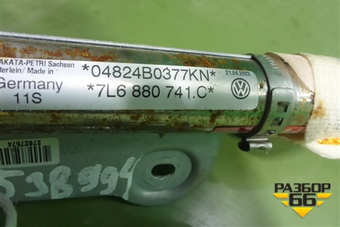 Подушка безопасности боковая шторка левая (7L6880741C) для Volkswagen Touareg c 2002-2010г