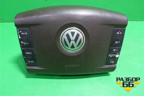 Подушка безопасности в рулевое колесо (коричневая кожа) (7L6880201) для Volkswagen Touareg c 2002-2010г