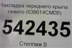 Накладка переднего крыла левого (638614CM0B) для Nissan X-Trail (Т32) с 2014г