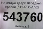 Накладка двери передней правой (51137352092) для BMW X1 F48 с 2014г