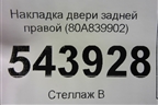 Накладка двери задней правой (80A839902) для Audi Q5 с 2017г