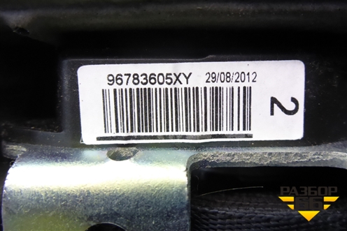 Ремень безопасности задний левый (96783605XY) для Peugeot 408 с 2012г