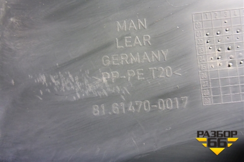 Обшивка в кабину (передней стенки) (81614700017) для MAN  TGA 4-Series  с 2000-2008г