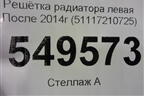 Решетка радиатора левая (до 2014г) (51117210725) для BMW X3 F25 с 2010-2017г