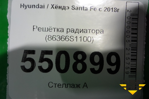 Решетка радиатора (до 2020г) (86366S1100) для Hyundai Santa Fe с 2018-2024г